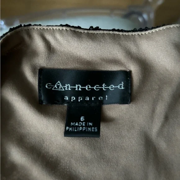 Beautiful cocktail dress sleeveless with black beads  elegant - Picture 4 of 4